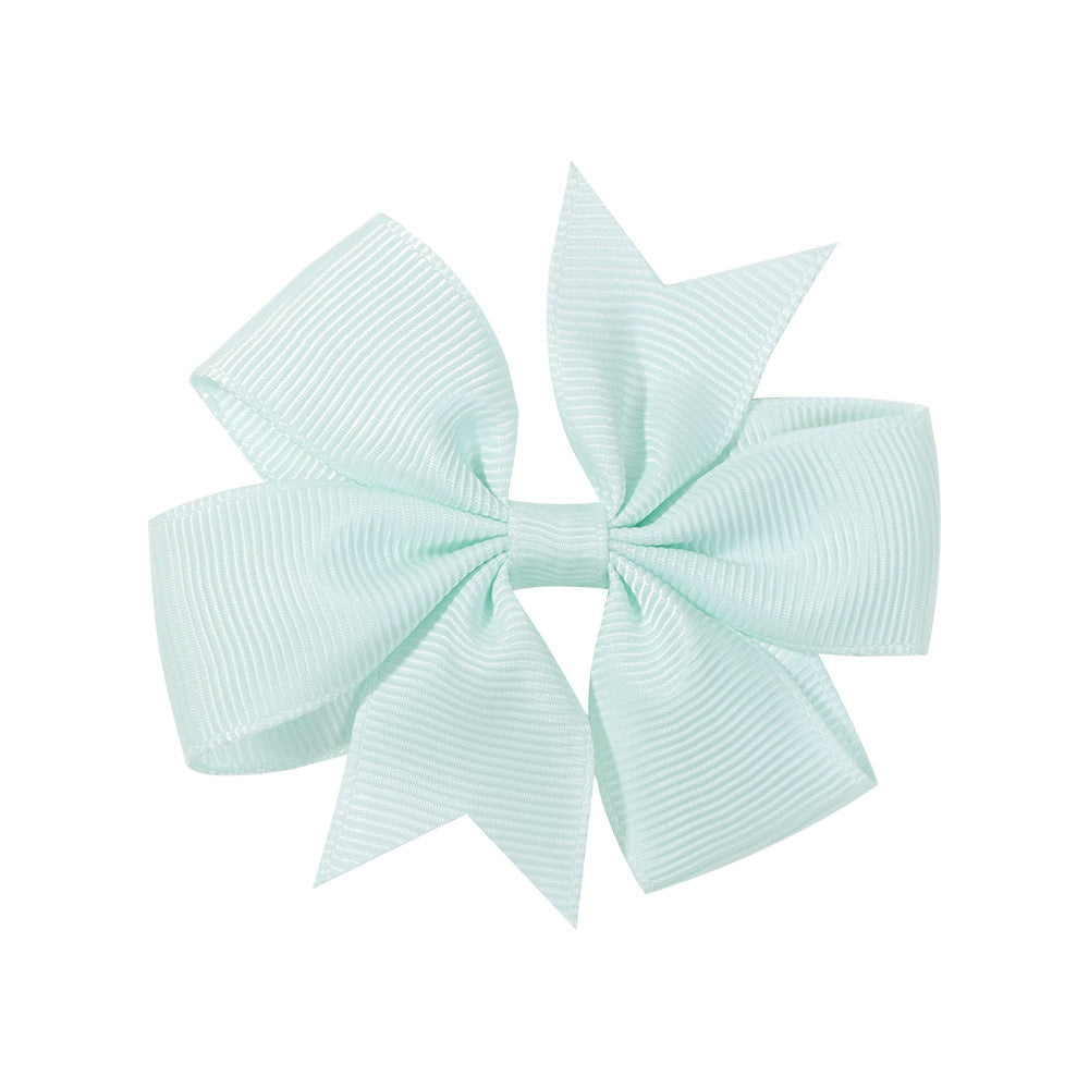 Wholesale 10pcs DIY Handmade Baby Dovetail V Ribbed Ribbon Bow Hairpin